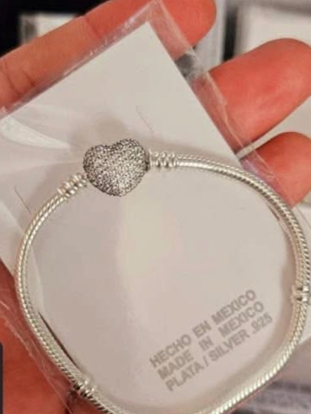 Sterling Silver Heart Charm Bracelet - Silver